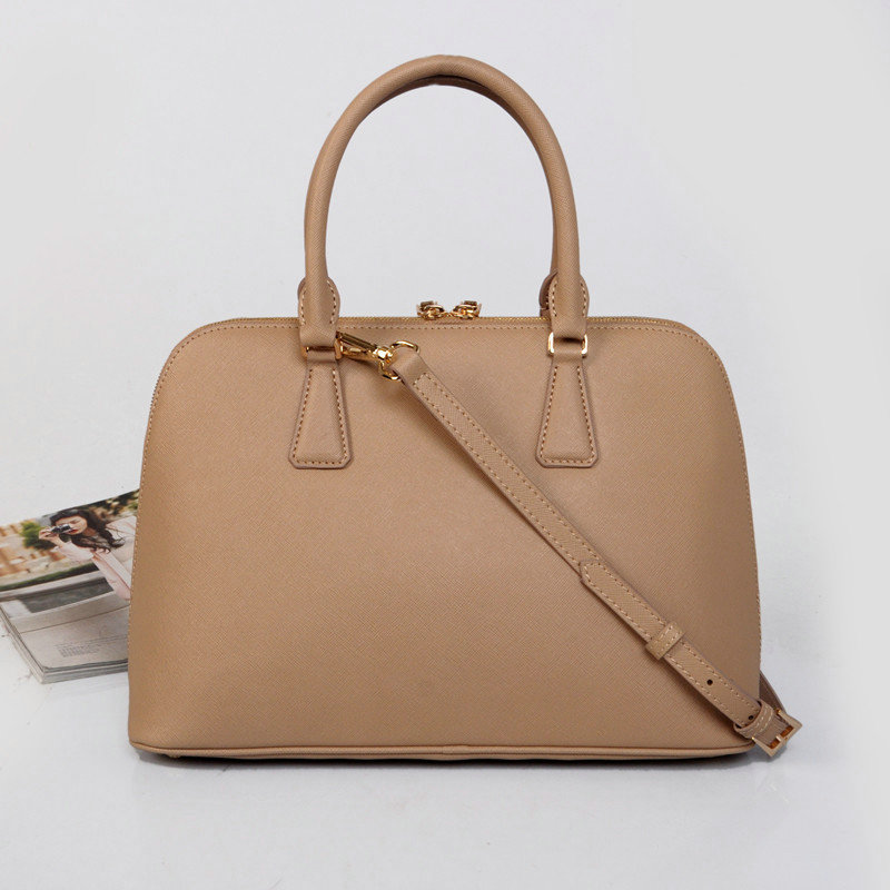 2014 Prada Saffiano Leather Two Handle Bag BL0816 lake apricot for sale